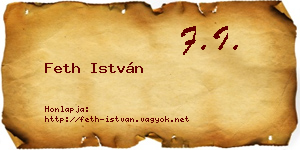 Feth István névjegykártya